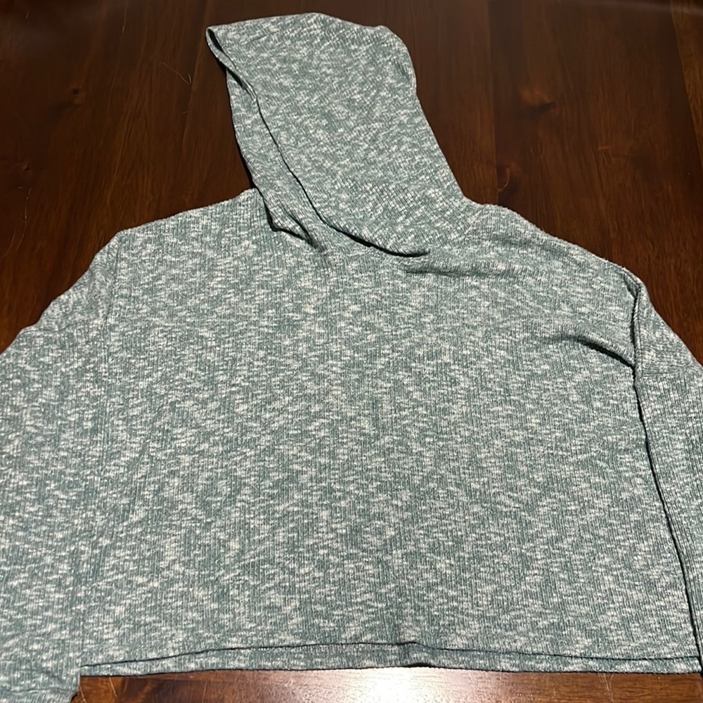 American Eagle cropped sweater with hood